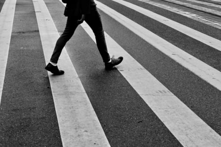 Pedestrian in Crosswalk