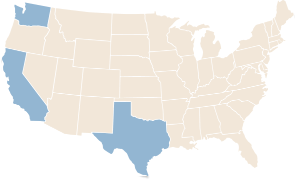 Service Areas Map