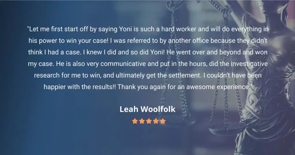 Auto Accident Lawyer in LA, testimonial - Weinberg law offices