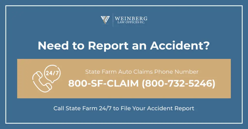 state farm auto claims phone number